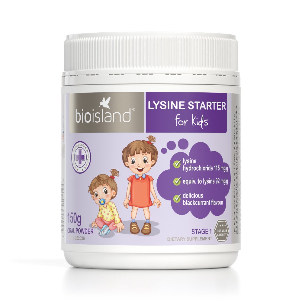 Bột tăng chiều cao Bioisland Lysine Starter For Kids stage 1 dành cho bé từ 4 tuần - 6 tuổi